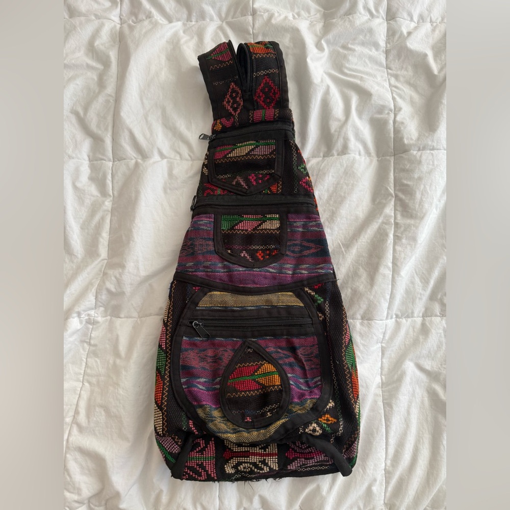 Colorful Guatemalan Patterned Sling Bag